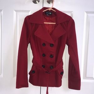 Red Button Up Jacket
